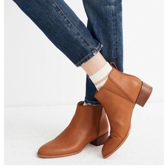 Madewell The Carina Boot in English Saddle Leather size 7 Pull On - Picture 1 of 11